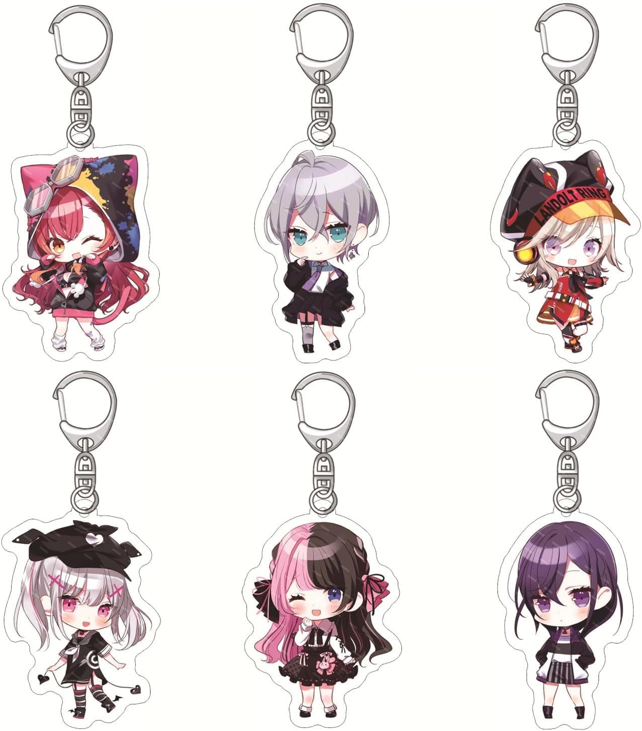 ぶいすぽっ キーホルダー グッズ 小雀とと 神成きゅぴ 兎咲ミミ セット アクリルキーホルダー アクキー キーチェーン 飾り プレゼント 誕生日 お祭り イベント (B)